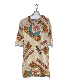 Hysteric Glamour（ヒステリックグラマー）の古着「パナマ総柄リネンワンピース」｜ベージュ