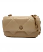 TORY BURCHトリーバーチ）の古着「キラ ダイヤモンドキルト ミニフラップバッグ」｜ベージュ