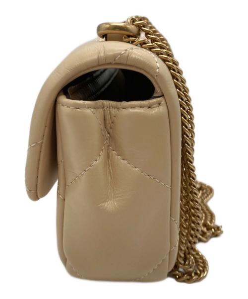 TORY BURCH（トリーバーチ）TORY BURCH (トリーバーチ) キラ ダイヤモンドキルト ミニフラップバッグ ベージュの古着・服飾アイテム