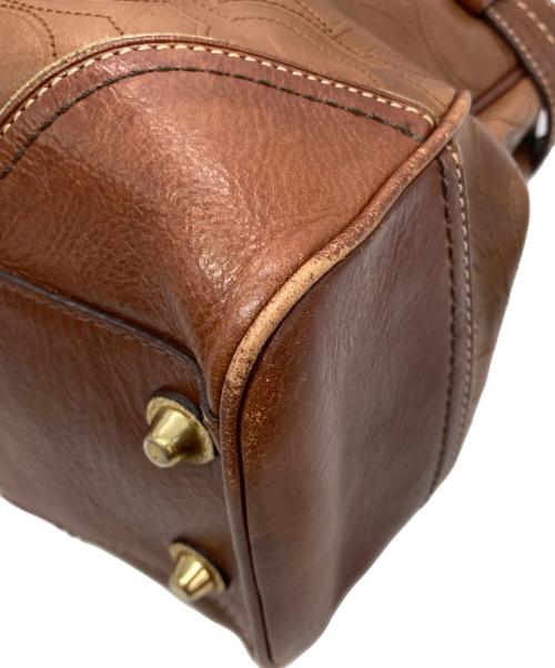 COACH（コーチ）COACH (コーチ) シグネチャーレザーハンドバッグ ブラウンの古着・服飾アイテム