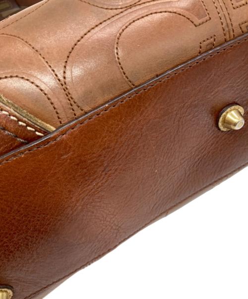 COACH（コーチ）COACH (コーチ) シグネチャーレザーハンドバッグ ブラウンの古着・服飾アイテム