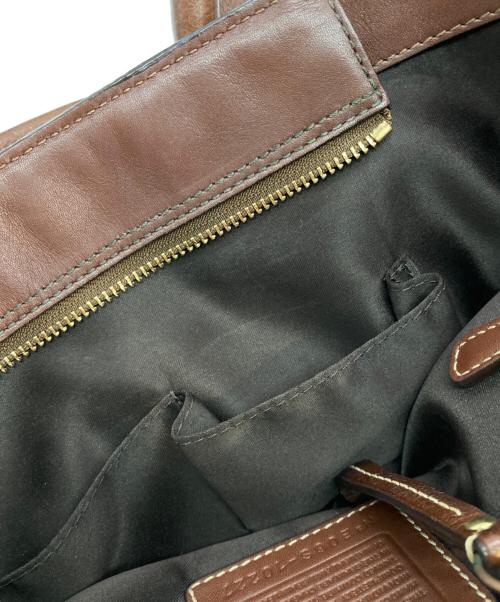 COACH（コーチ）COACH (コーチ) シグネチャーレザーハンドバッグ ブラウンの古着・服飾アイテム