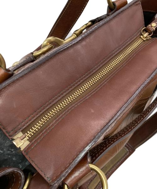 COACH（コーチ）COACH (コーチ) シグネチャーレザーハンドバッグ ブラウンの古着・服飾アイテム