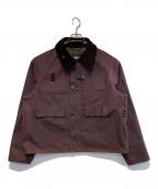 Barbourバブアー）の古着「SPEY ワックス ショート ジャケッ」｜ワインレッド