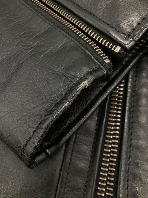 Liugoo Leathers（リューグーレザーズ）Liugoo Leathers (リューグーレザーズ) ライナー付シングルライダースジャケット ブラック サイズ:LLの古着・服飾アイテム