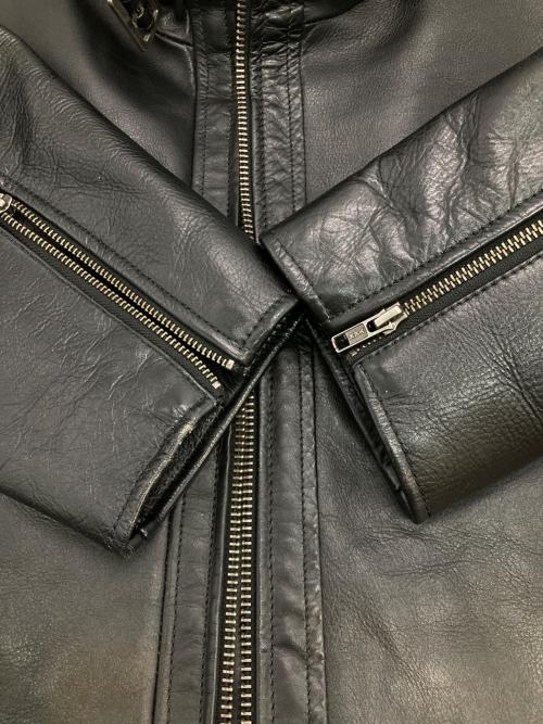 Liugoo Leathers（リューグーレザーズ）Liugoo Leathers (リューグーレザーズ) ライナー付シングルライダースジャケット ブラック サイズ:LLの古着・服飾アイテム
