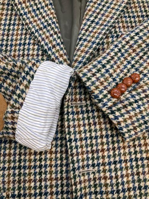 BURBERRY LONDON（バーバリーロンドン）BURBERRY LONDON (バーバリーロンドン) 3Bテーラードジャケット グリーン×ベージュ サイズ:AB5の古着・服飾アイテム