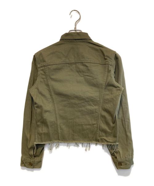 JUNYA WATANABE COMME des GARCONS（(ジュンヤワタナベ コムデギャルソン）JUNYA WATANABE COMME des GARCONS ((ジュンヤワタナベ コムデギャルソン) カットオフトラッカージャケット オリーブ サイズ:不明の古着・服飾アイテム