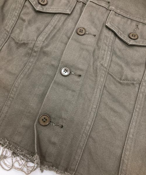 JUNYA WATANABE COMME des GARCONS（(ジュンヤワタナベ コムデギャルソン）JUNYA WATANABE COMME des GARCONS ((ジュンヤワタナベ コムデギャルソン) カットオフトラッカージャケット オリーブ サイズ:不明の古着・服飾アイテム