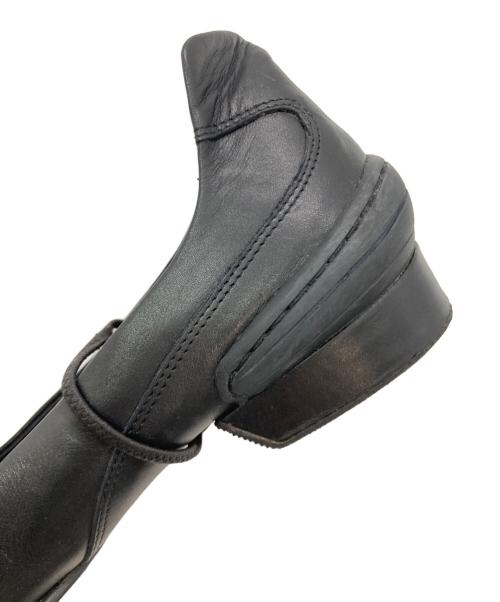 ISSEY MIYAKE（イッセイミヤケ）ISSEY MIYAKE (イッセイミヤケ) レザーストラップバレエシューズ ブラック サイズ:36の古着・服飾アイテム