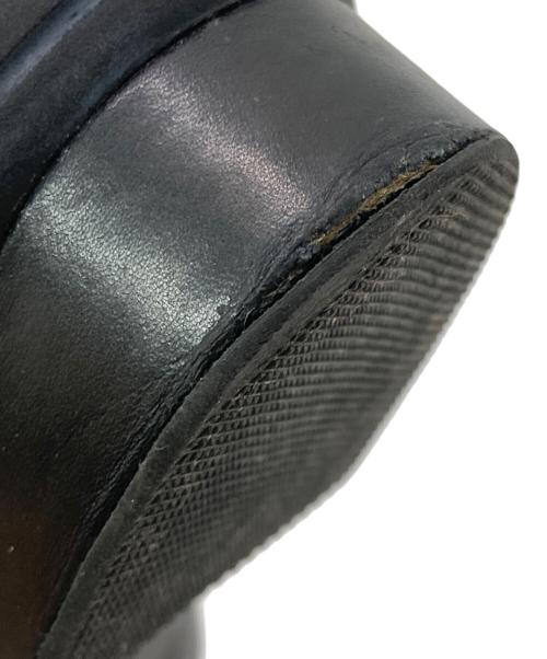 ISSEY MIYAKE（イッセイミヤケ）ISSEY MIYAKE (イッセイミヤケ) レザーストラップバレエシューズ ブラック サイズ:36の古着・服飾アイテム