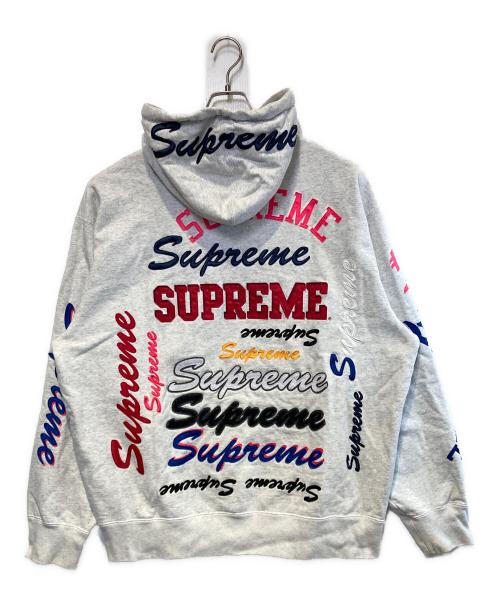 SUPREME（シュプリーム）SUPREME (シュプリーム) MULTI LOGO HOODIE ライトグレー サイズ:XLの古着・服飾アイテム