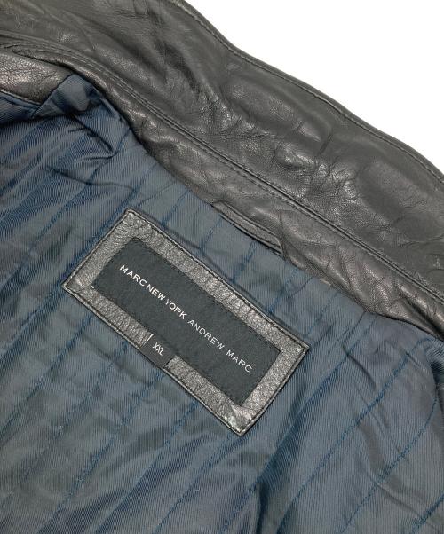 ANDREW MARC（アンデュリューマーク）ANDREW MARC (アンデュリューマーク) ［古着］レザースイングトップ ブラック サイズ:XXLの古着・服飾アイテム