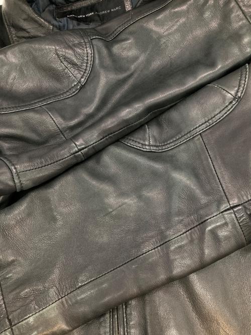 ANDREW MARC（アンデュリューマーク）ANDREW MARC (アンデュリューマーク) ［古着］レザースイングトップ ブラック サイズ:XXLの古着・服飾アイテム