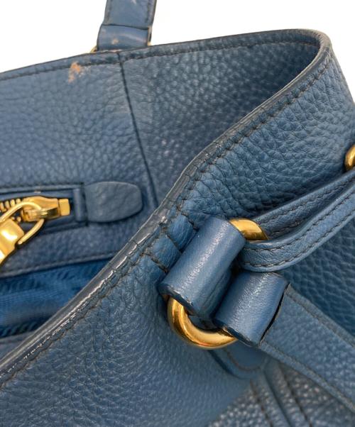 PRADA（プラダ）PRADA (プラダ) ヴィテッロ ダイノ トートバッグ ブルーの古着・服飾アイテム