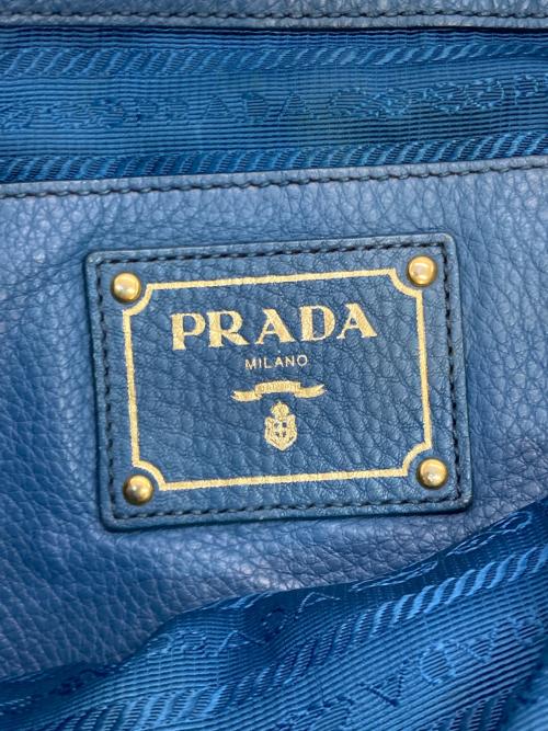 PRADA（プラダ）PRADA (プラダ) ヴィテッロ ダイノ トートバッグ ブルーの古着・服飾アイテム