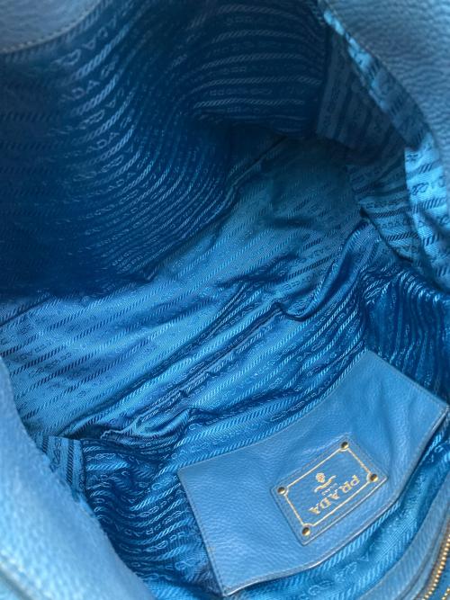 PRADA（プラダ）PRADA (プラダ) ヴィテッロ ダイノ トートバッグ ブルーの古着・服飾アイテム