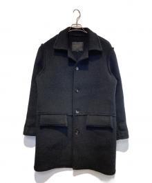 COMME des GARCONS HOMME（コムデギャルソン オム）の古着「インサイドアウトウールコート」｜ブラック