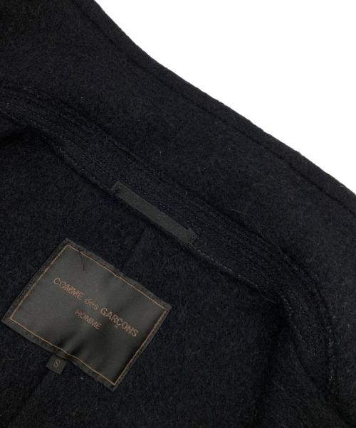 COMME des GARCONS HOMME（コムデギャルソン オム）COMME des GARCONS HOMME (コムデギャルソン オム) インサイドアウトウールコート ブラック サイズ:Sの古着・服飾アイテム
