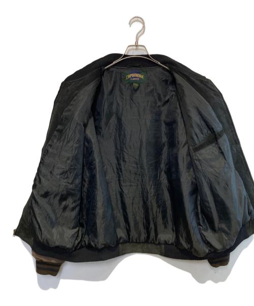 CAMBRIDGE（ケンブリッジ）CAMBRIDGE (ケンブリッジ) ［古着］レザーボンバージャケット ブラック×ブラウン サイズ:Lの古着・服飾アイテム