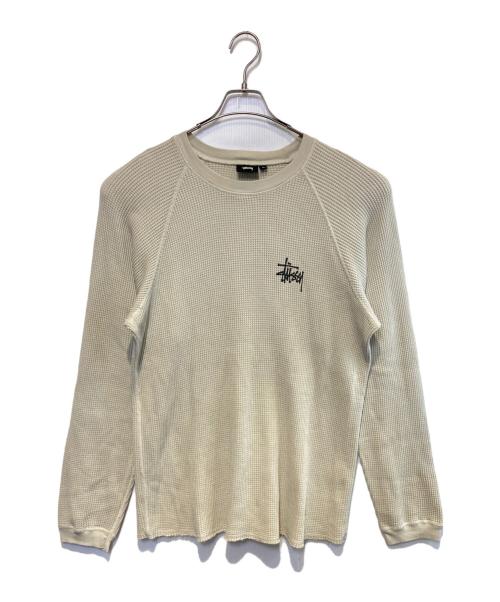 stussy（ステューシー）stussy (ステューシー) BASIC STUSSY THERMAL ベージュ サイズ:Mの古着・服飾アイテム