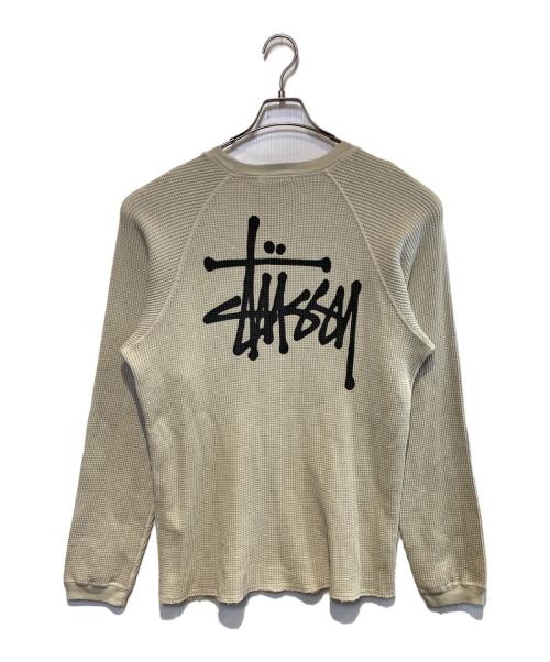 stussy（ステューシー）stussy (ステューシー) BASIC STUSSY THERMAL ベージュ サイズ:Mの古着・服飾アイテム