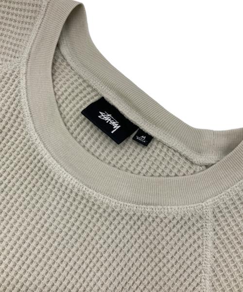 stussy（ステューシー）stussy (ステューシー) BASIC STUSSY THERMAL ベージュ サイズ:Mの古着・服飾アイテム