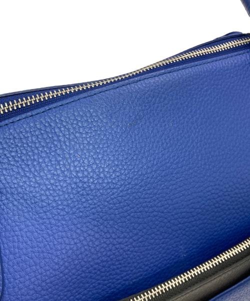 PELLE MORBIDA（ペッレモルビダ）PELLE MORBIDA (ペッレモルビダ) レザートートバッグ ブルーの古着・服飾アイテム