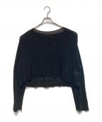 IRENISAイレニサ）の古着「SHORT LENGTH LACE KNIT」｜ブラック
