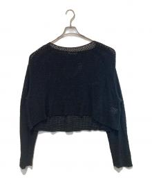 IRENISA（イレニサ）の古着「SHORT LENGTH LACE KNIT」｜ブラック