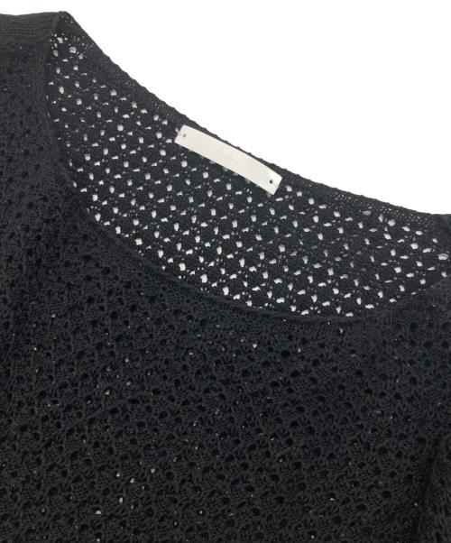 IRENISA（イレニサ）IRENISA (イレニサ) SHORT LENGTH LACE KNIT ブラック サイズ:Freeの古着・服飾アイテム