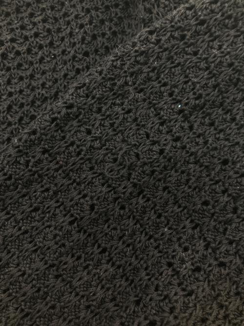 IRENISA（イレニサ）IRENISA (イレニサ) SHORT LENGTH LACE KNIT ブラック サイズ:Freeの古着・服飾アイテム