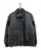 Y-3ワイスリー）の古着「PLEATHER BOMBER JACKET」｜ブラック