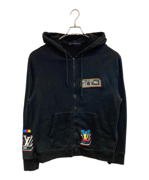 LOUIS VUITTON（ルイ ヴィトン）LOUIS VUITTON (ルイ ヴィトン) LVジャズ マルチロゴ ジップアップパーカー ブラック サイズ:Lの古着・服飾アイテム
