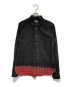 BLACK COMME des GARCONSブラックコムデギャルソン）の古着「グラデーションチェックL/Sシャツ」｜ブラック