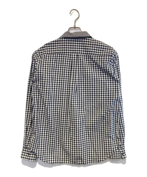 BLACK COMME des GARCONS（ブラックコムデギャルソン）BLACK COMME des GARCONS (ブラックコムデギャルソン) パッチワークチェックシャツ ホワイト×ブラック サイズ:Mの古着・服飾アイテム