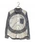 BLACK COMME des GARCONS（ブラックコムデギャルソン）の古着「パッチワークチェックシャツ」｜ホワイト×ブラック