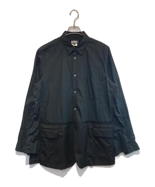 BLACK COMME des GARCONS（ブラックコムデギャルソン）BLACK COMME des GARCONS (ブラックコムデギャルソン) ドッキングL/Sシャツ ブラック サイズ:Lの古着・服飾アイテム