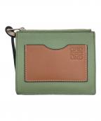 LOEWEロエベ）の古着「アナグラムスクエアカードコインホルダー」｜グリーン×ブラウン