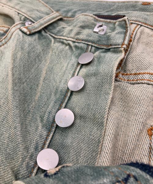 DIOR HOMME（ディオール オム）DIOR HOMME (ディオール オム) Stripアイスブルー爪痕デニムパンツ インディゴ サイズ:28の古着・服飾アイテム