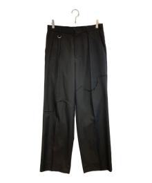 UNDERCOVERISM（アンダーカバーイズム）の古着「ランダムハギストレート スラックスパンツ」｜ブラック