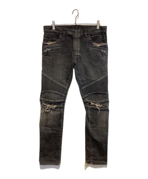 BALMAIN（バルマン）BALMAIN (バルマン) ベイカーデニムパンツ ブラック サイズ:31の古着・服飾アイテム