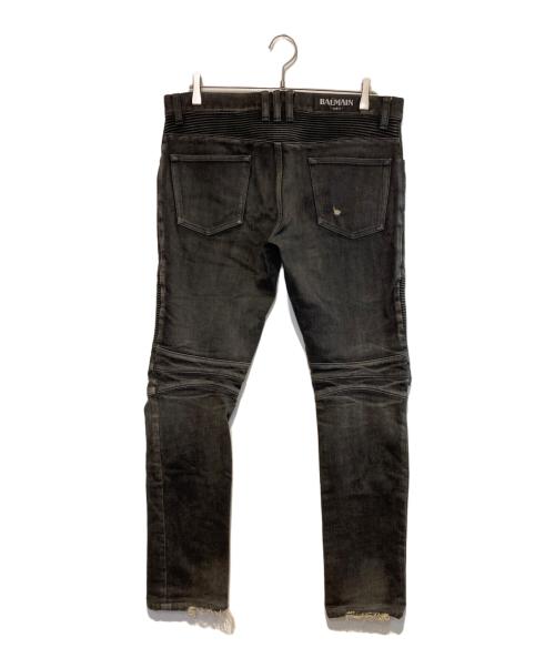 BALMAIN（バルマン）BALMAIN (バルマン) ベイカーデニムパンツ ブラック サイズ:31の古着・服飾アイテム