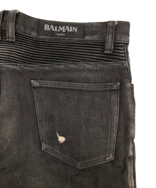 BALMAIN（バルマン）BALMAIN (バルマン) ベイカーデニムパンツ ブラック サイズ:31の古着・服飾アイテム