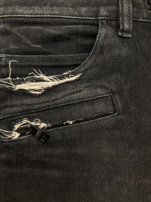 BALMAIN（バルマン）BALMAIN (バルマン) ベイカーデニムパンツ ブラック サイズ:31の古着・服飾アイテム