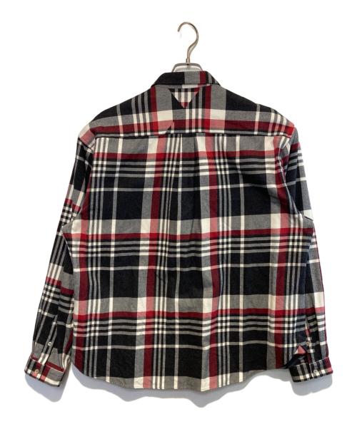 WHITE MOUNTAINEERING（ホワイトマウンテ二アニング）WHITE MOUNTAINEERING (ホワイトマウンテ二アニング) チェックシャツ ブラック×レッド サイズ:3の古着・服飾アイテム