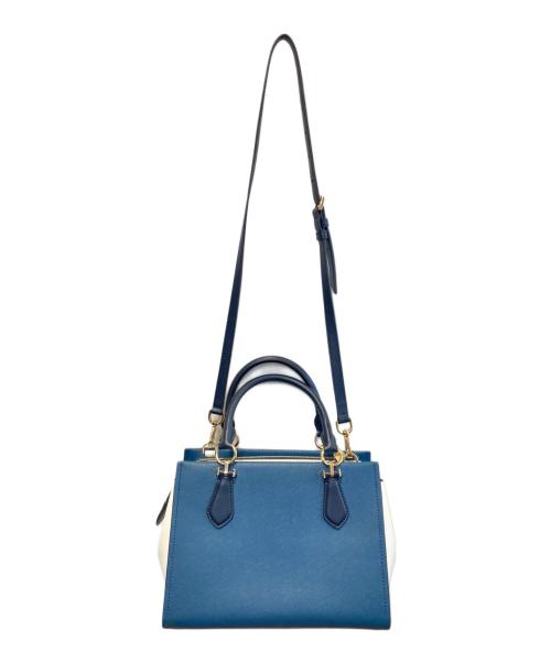 MICHAEL KORS（マイケルコース）MICHAEL KORS (マイケルコース) MARILYN サッチェル 2WAYバッグ ネイビー×ホワイトの古着・服飾アイテム