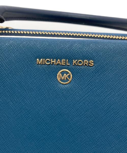 MICHAEL KORS（マイケルコース）MICHAEL KORS (マイケルコース) MARILYN サッチェル 2WAYバッグ ネイビー×ホワイトの古着・服飾アイテム