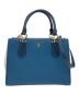 MICHAEL KORS（マイケルコース）の古着「MARILYN サッチェル 2WAYバッグ」｜ネイビー×ホワイト
