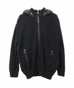 MONCLERモンクレール）の古着「切替ニットジャケット」｜ブラック